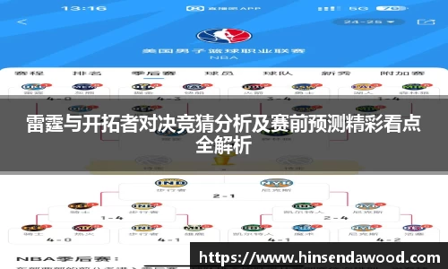 雷霆与开拓者对决竞猜分析及赛前预测精彩看点全解析
