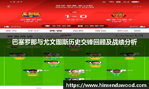 巴塞罗那与尤文图斯历史交锋回顾及战绩分析
